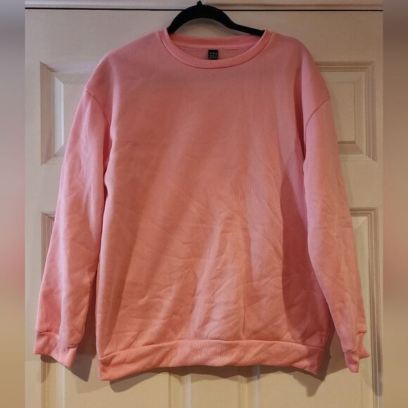 Shein pink fleece lined sweatshirt XL - Picture 1 of 5